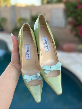 Patent green Jimmy choo heels